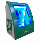 CE Approved Curvy AED Wall Defibrillator Cabinet With LED Strip Ilumination