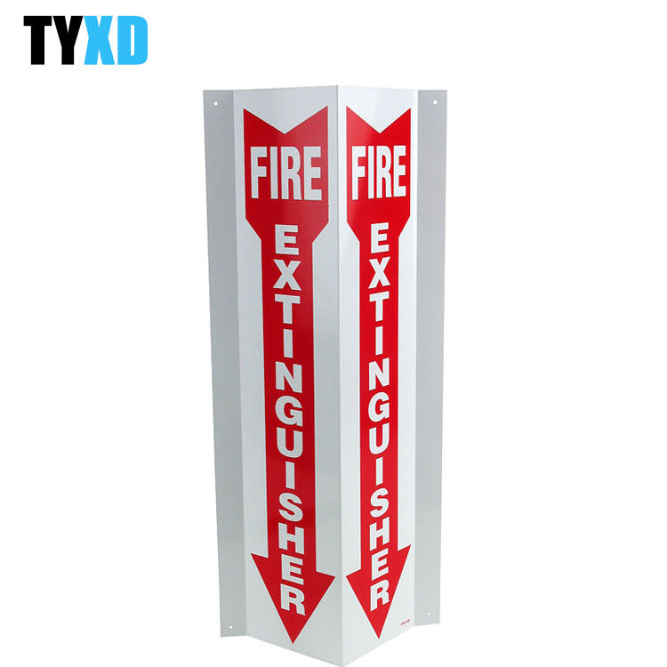 3 Way Fire Extinguisher Sign Steel / Aluminium/ Plastic / Paper Type Available