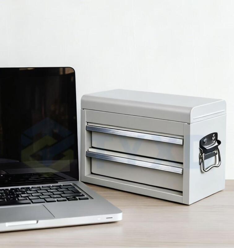 TYXD Metal Storage Box Box with Drawers Desktop Storage Box Cosmetic Storage Box Multi-layer Storage Cabinet